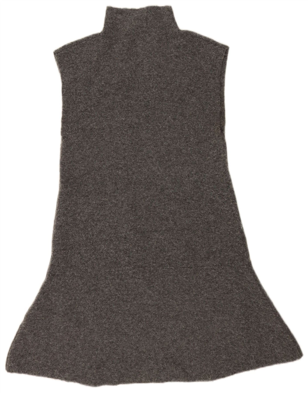 Zara Womens Sleeveless Jumper Dress UK 14 Large Grey Polyester