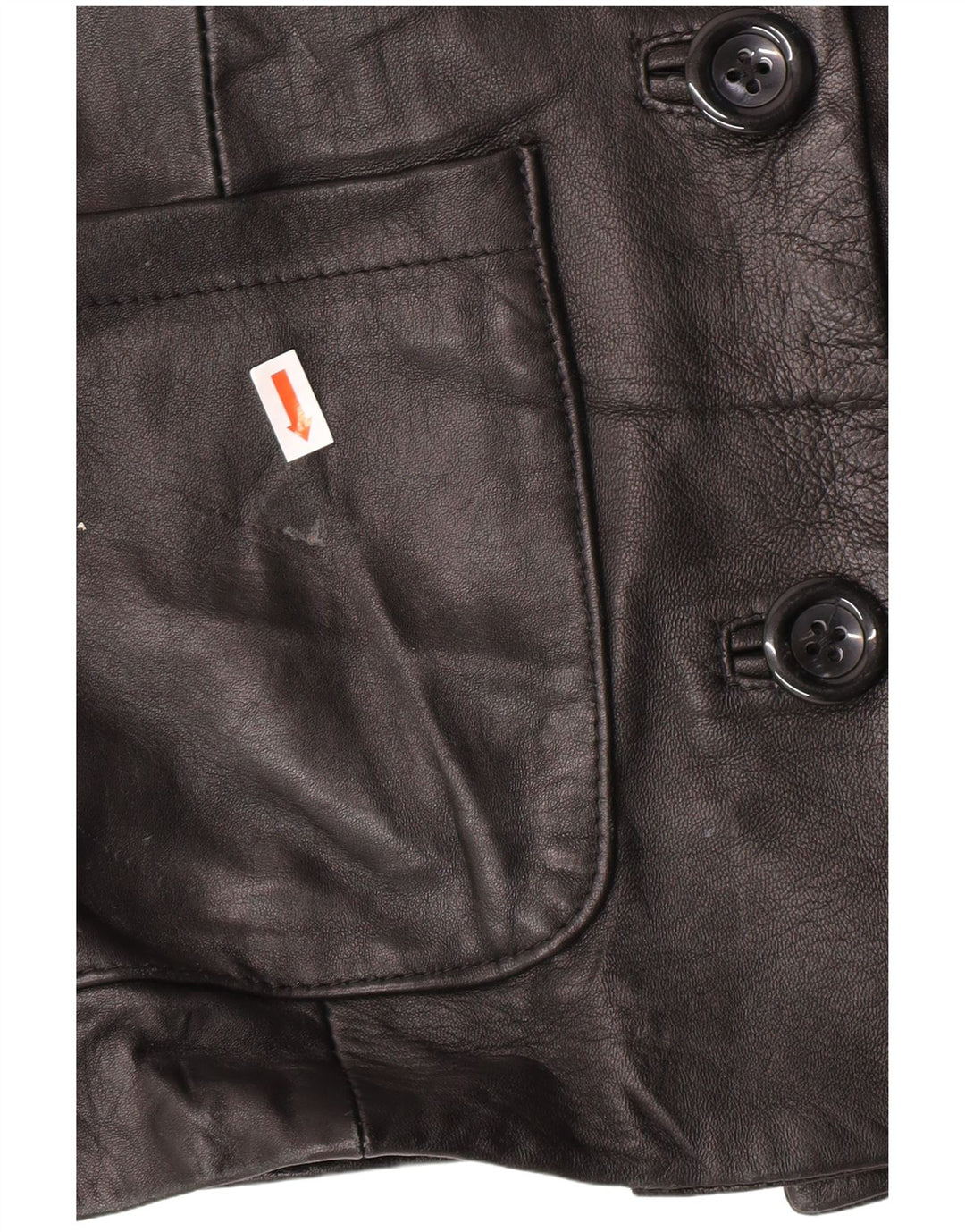 Vintage Womens Leather Jacket IT 44 Medium Black Classic