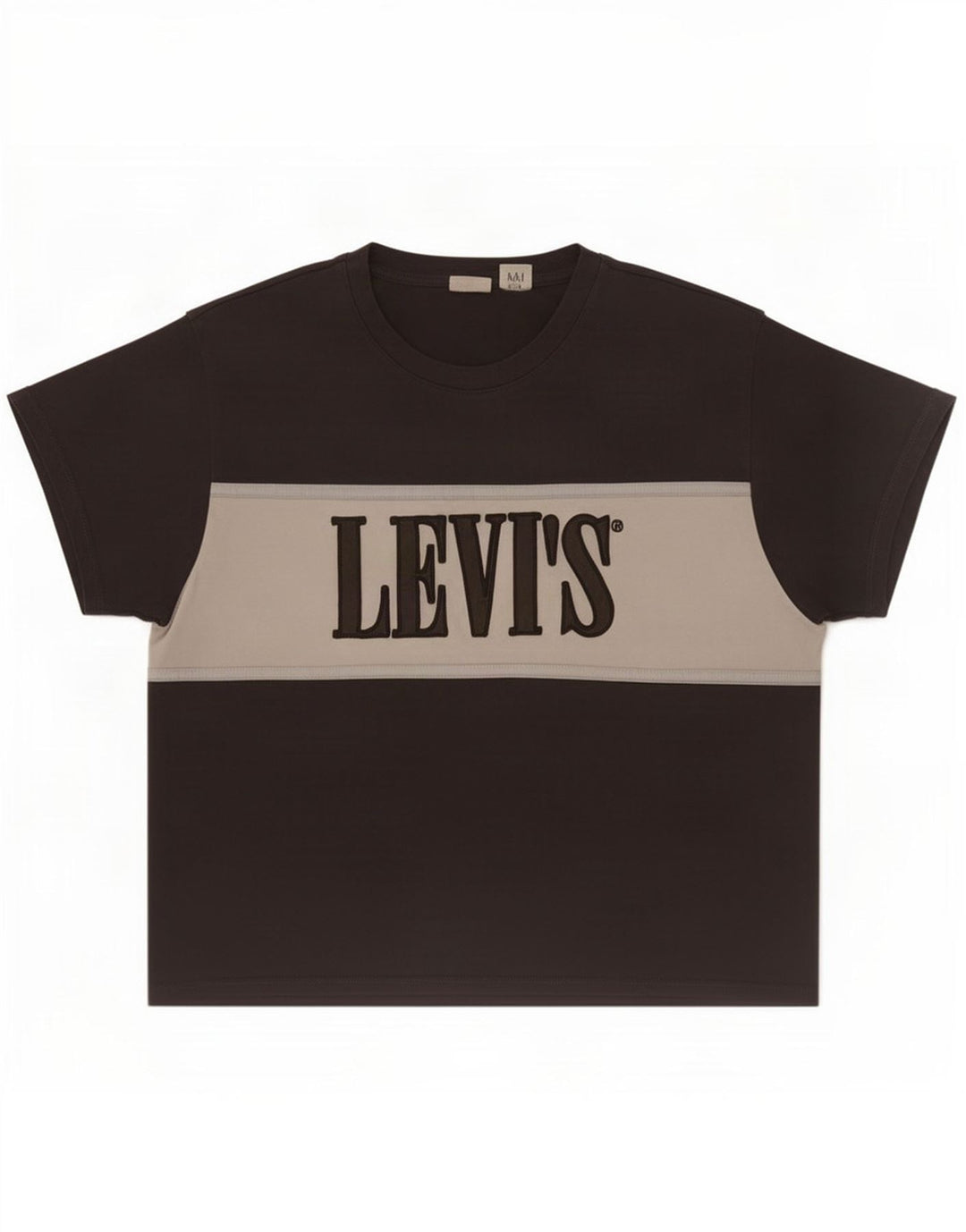 Levi's Womens Oversized Graphic T-Shirt Top UK 10 Small Grey Colourblock