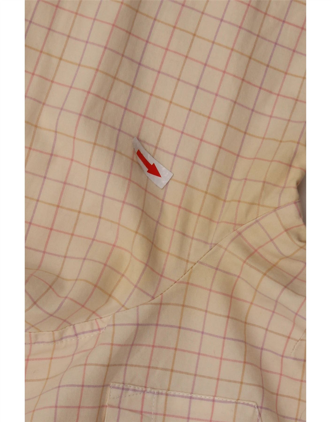 Gap Womens 3/4 Sleeve Shirt UK 16 Large Beige Check