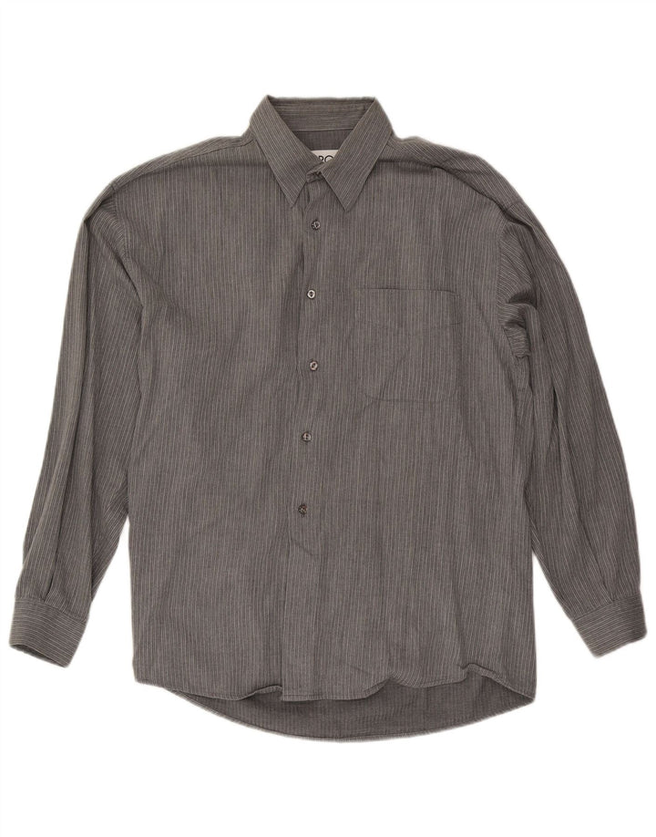Tipo' S Mens Flannel Shirt Large Grey Pinstripe