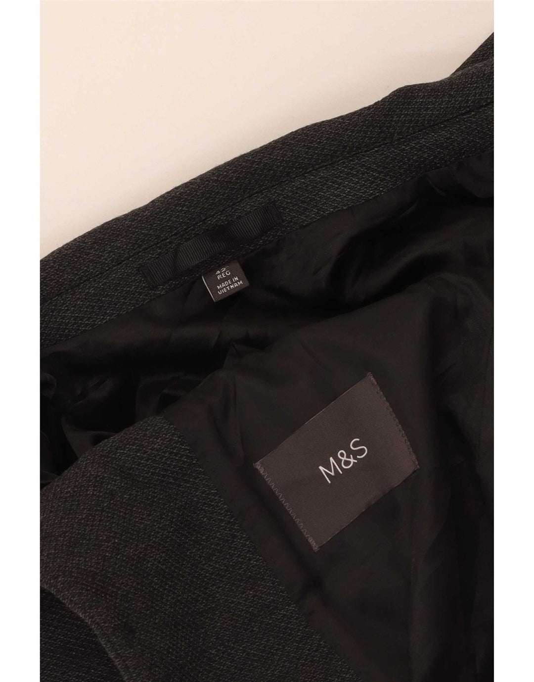 Marks & Spencer Mens 2 Button Blazer Jacket UK 42 Large Grey