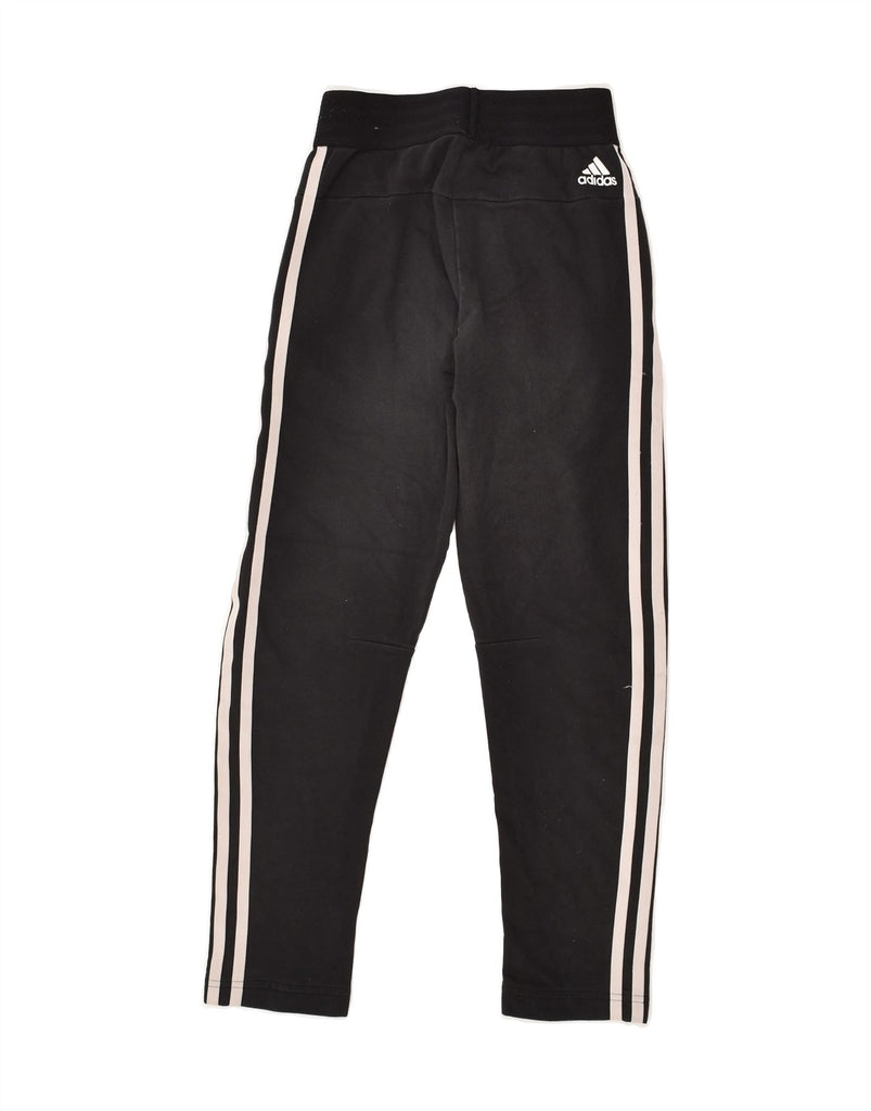 ADIDAS Girls Tracksuit Trousers 9-10 Years Black Cotton | Vintage Adidas | Thrift | Second-Hand Adidas | Used Clothing | Messina Hembry 