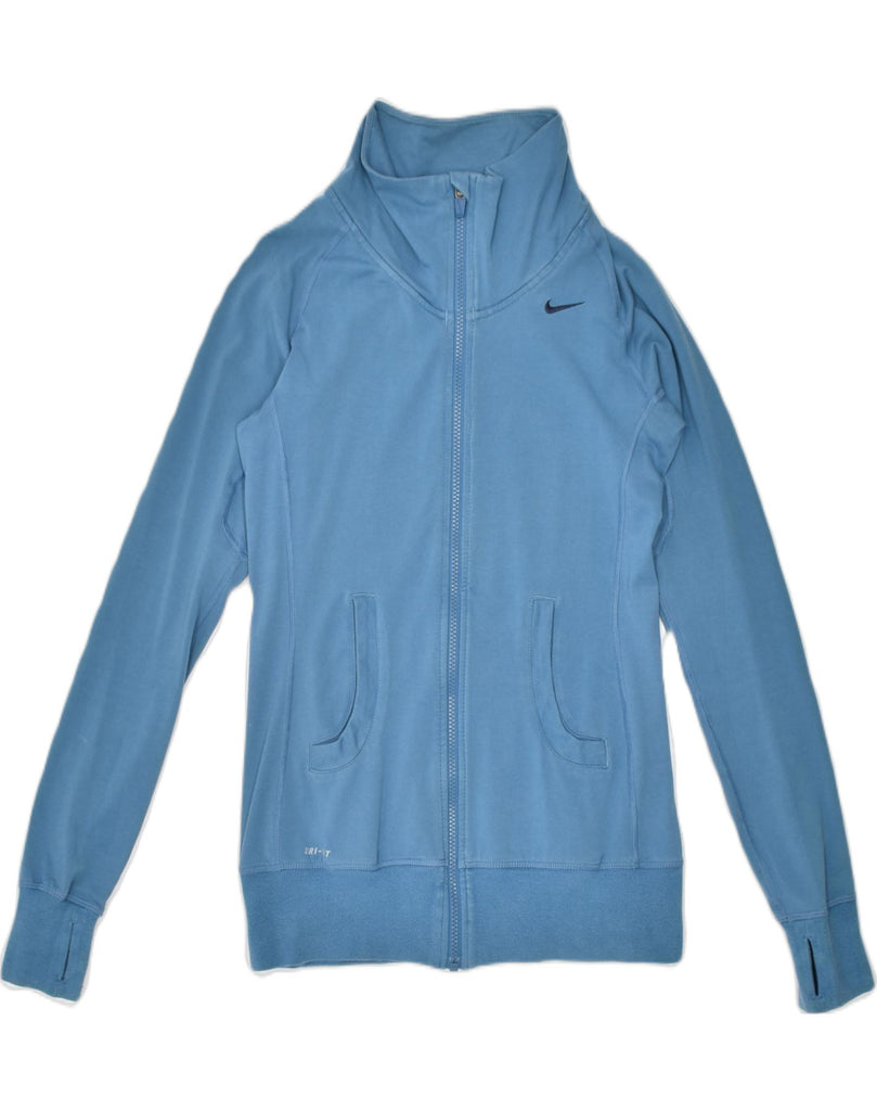 NIKE Womens Tracksuit Top Jacket Small Blue Cotton | Vintage | Thrift | Second-Hand | Used Clothing | Messina Hembry 