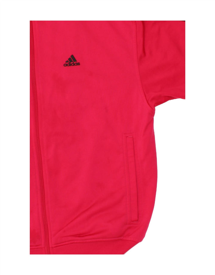 ADIDAS Girls Tracksuit Top Jacket 13-14 Years XL Pink Polyester Vintage Adidas and Second-Hand Adidas from Messina Hembry 