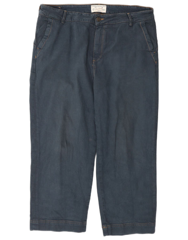 Fat Face Womens Naomi Straight Cropped Trousers UK 18 XL W36 L24 Blue