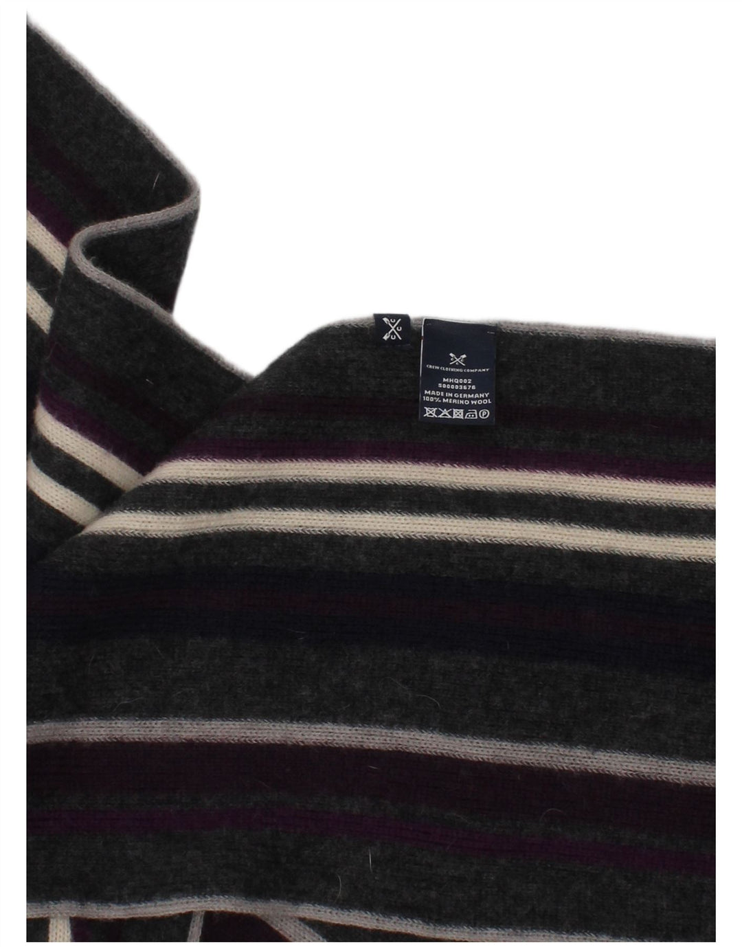 Crew Clothing Mens Rectangle Scarf One Size Multicoloured Striped Classic