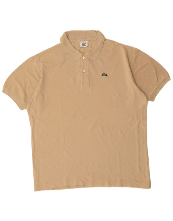 Lacoste Mens Polo Shirt Size 5 Large Beige Cotton