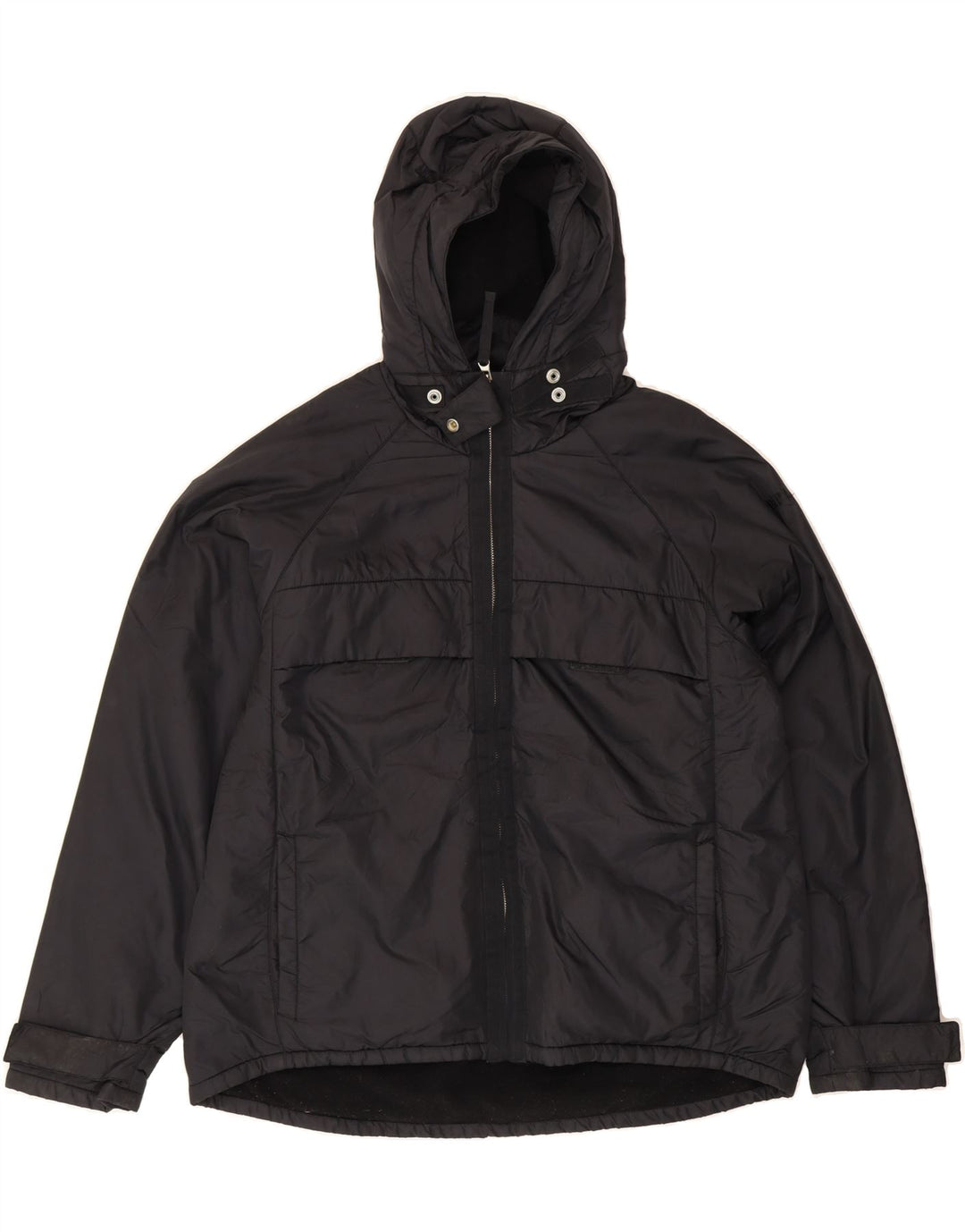 REPLAY Mens Hooded Windbreaker Jacket UK 40 Large Black Nylon Vintage Replay and Second-Hand Replay from Messina Hembry 