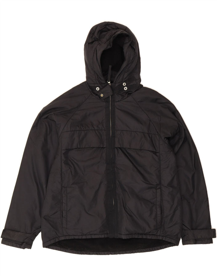 REPLAY Mens Hooded Windbreaker Jacket UK 40 Large Black Nylon Vintage Replay and Second-Hand Replay from Messina Hembry 