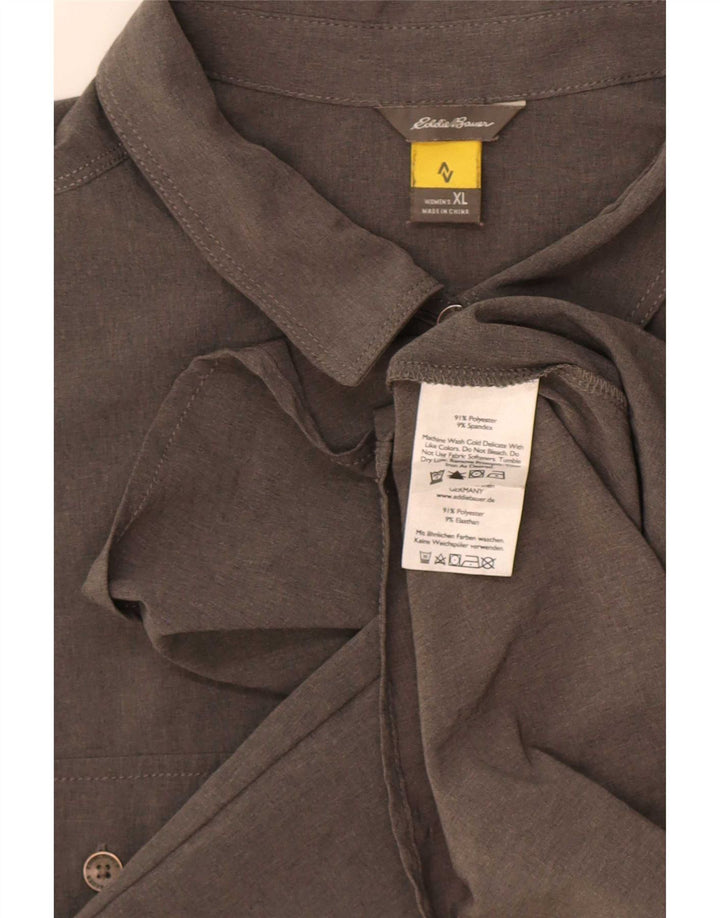 Eddie Bauer Womens Sleeveless Pullover Shirt Dress UK 18 XL Grey Polyester