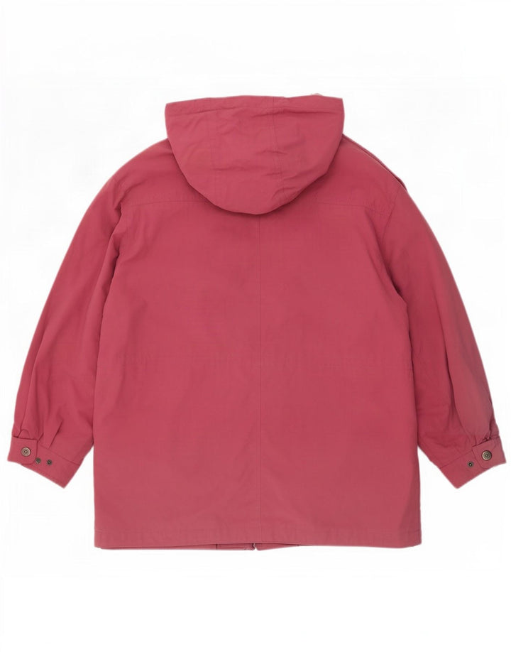 Klepper Womens Hooded Oversized Parka Jacket IT 46 Large Pink Polyamide
