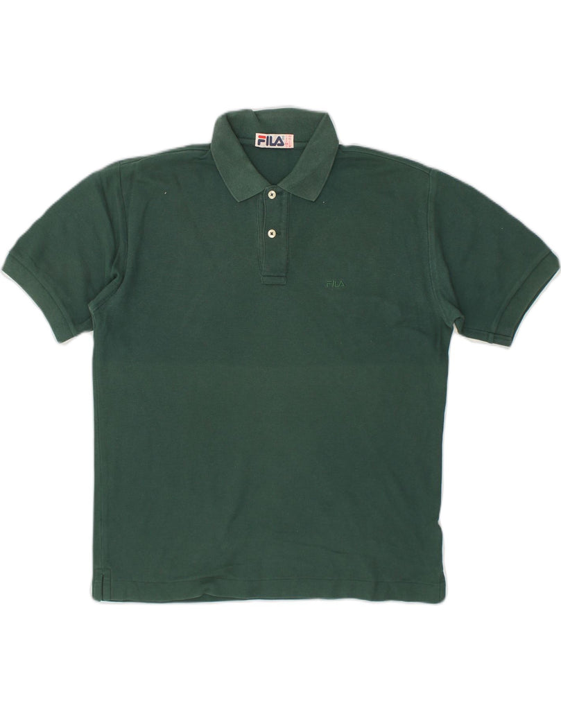 FILA Mens Polo Shirt IT 46 Small Green Cotton | Vintage Fila | Thrift | Second-Hand Fila | Used Clothing | Messina Hembry 