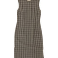 KALIKO Womens Sleeveless Sheath Dress UK 10 Small Grey Check Wool Vintage Kaliko and Second-Hand Kaliko from Messina Hembry 