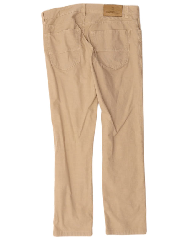 Trussardi Mens Slim Casual Trousers W34 L29 Beige