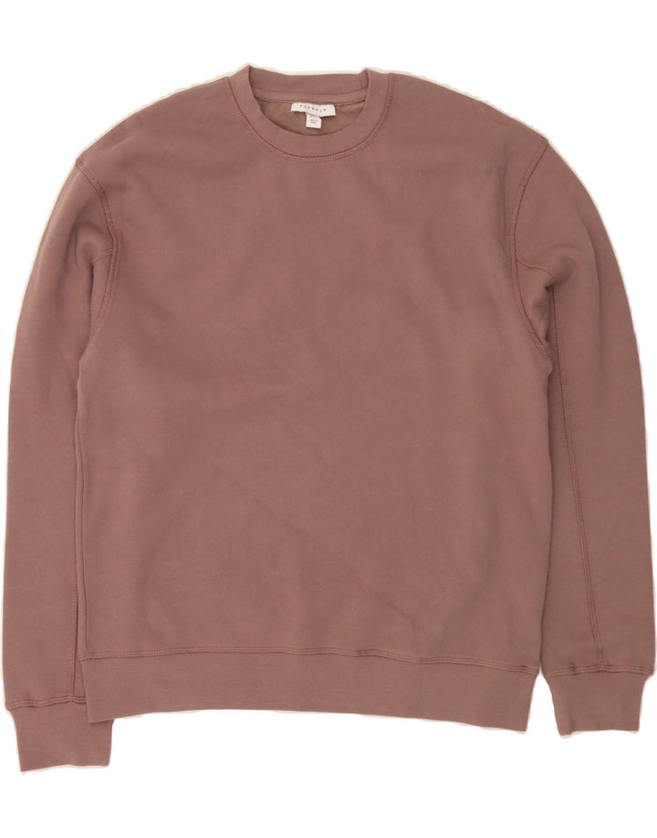 TOPSHOP Womens Oversized Sweatshirt Jumper UK 10 Small Pink Cotton Vintage Topshop and Second-Hand Topshop from Messina Hembry 