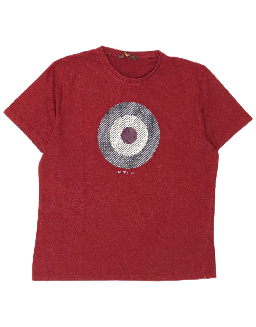 Ben Sherman Mens Graphic T-Shirt Top Large Red Cotton