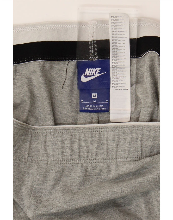 NIKE Womens Graphic Leggings Medium Grey Cotton Sports