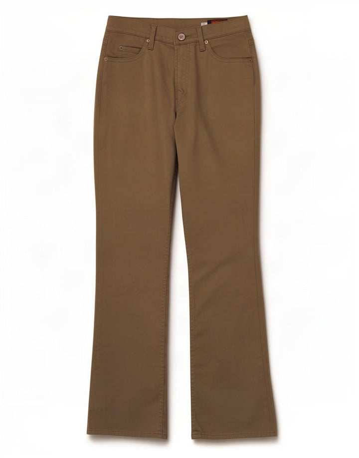 Big John Womens Bootcut Trousers W29 L32 Khaki Cotton