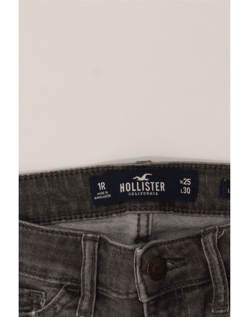 HOLLISTER Womens Low Waist Super Skinny Jeans US 1 XS W25 L30 Grey Cotton Vintage Hollister and Second-Hand Hollister from Messina Hembry 