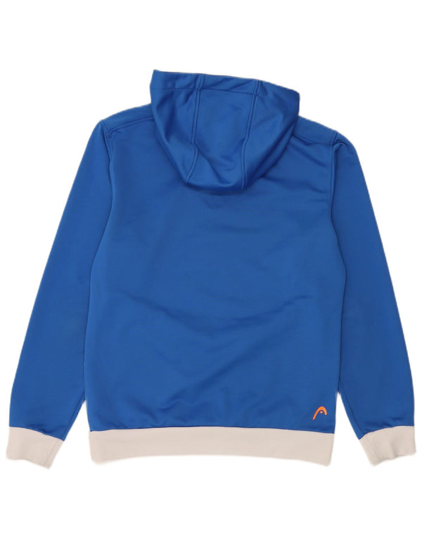 HEAD Mens Graphic Hoodie Jumper IT 48 Small Blue Polyester