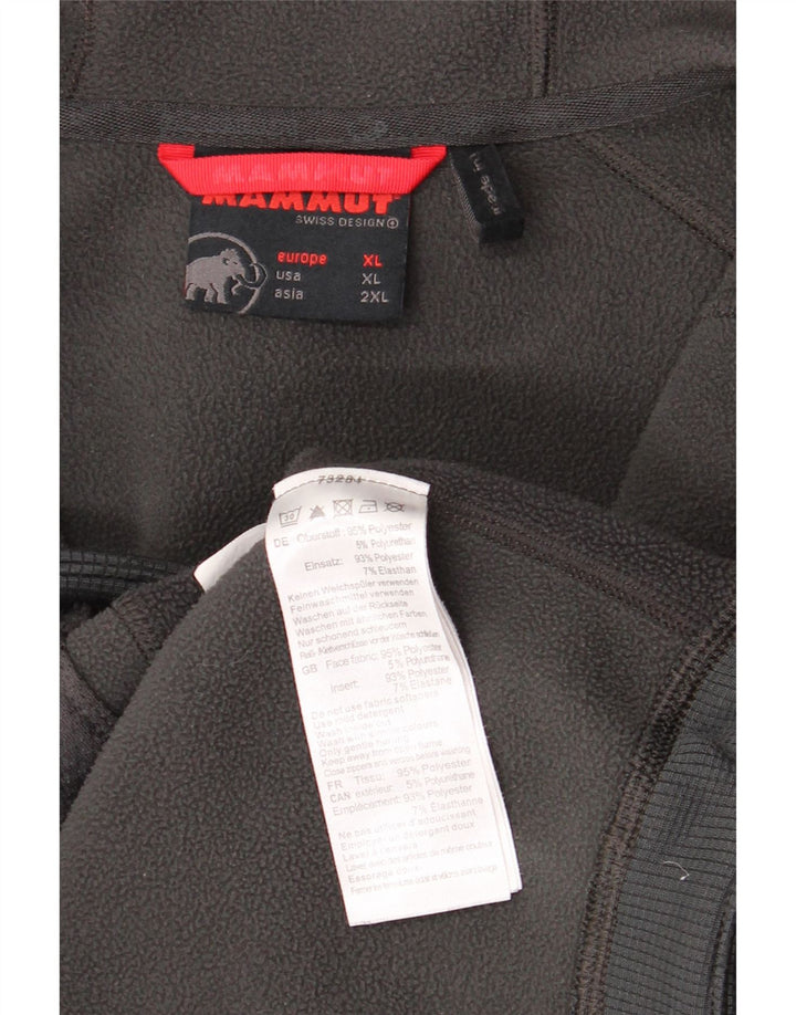 Mammut Mens Graphic Zip Hoodie Sweater XL Grey Polyester
