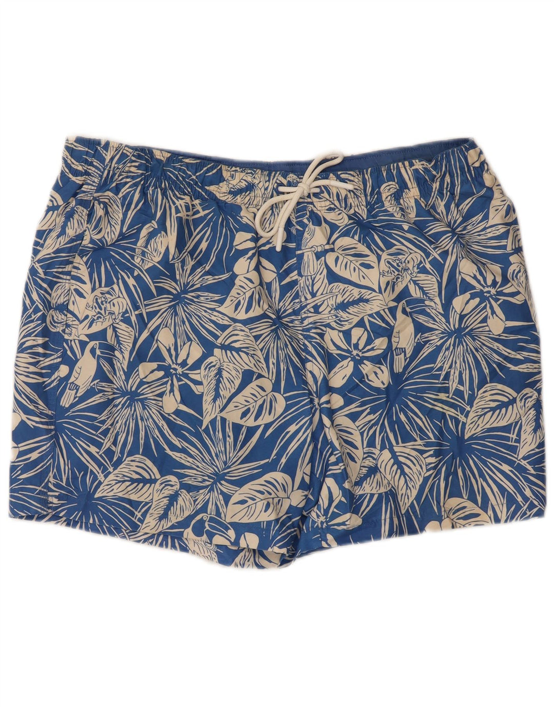 Marks & Spencer Mens Swimming Shorts Large  Blue Floral Polyester