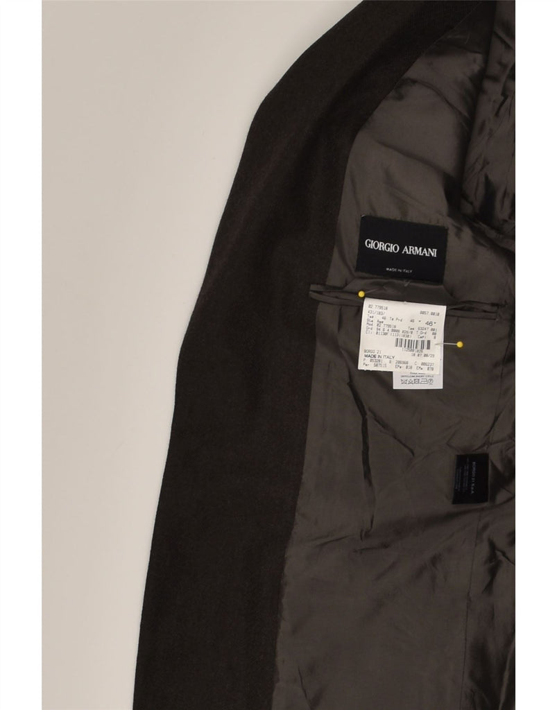 GIORGIO ARMANI Mens 2 Button Blazer Jacket IT 46 Small Black Wool | Vintage Giorgio Armani | Thrift | Second-Hand Giorgio Armani | Used Clothing | Messina Hembry 
