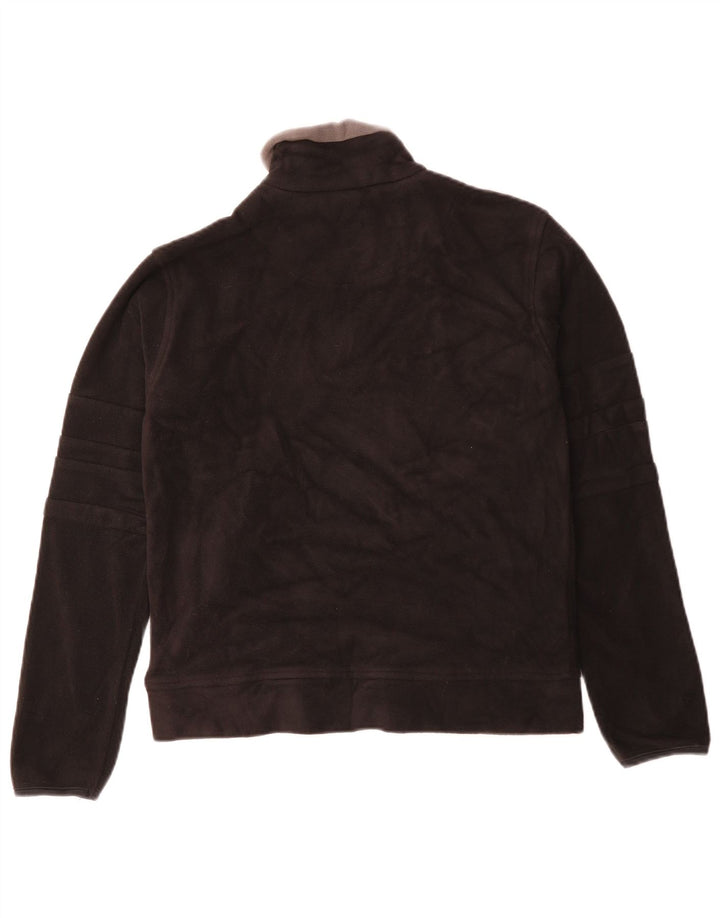 Lotto Womens Zip Neck Fleece Jumper UK 14 Large Black Polyester