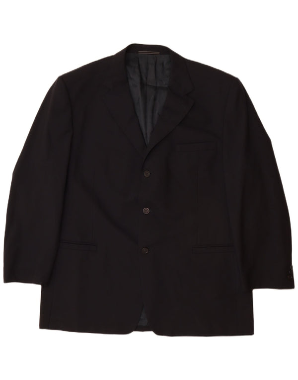 VERSACE Mens Classic 3 Button Blazer Jacket UK 42 XL Navy Blue