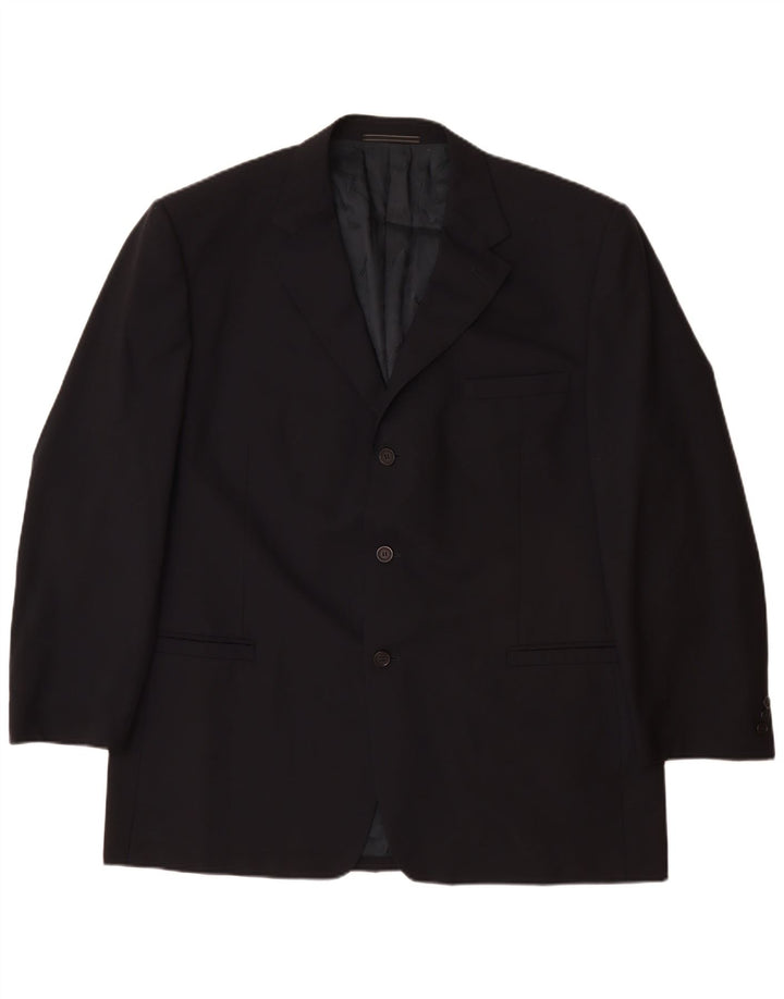VERSACE Mens Classic 3 Button Blazer Jacket UK 42 XL Navy Blue