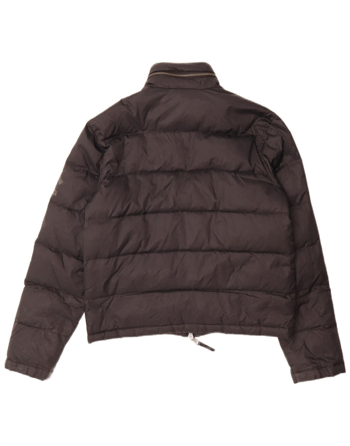 Calvin Klein Jeans Mens Hooded Padded Jacket UK 38 Medium Black Polyamide