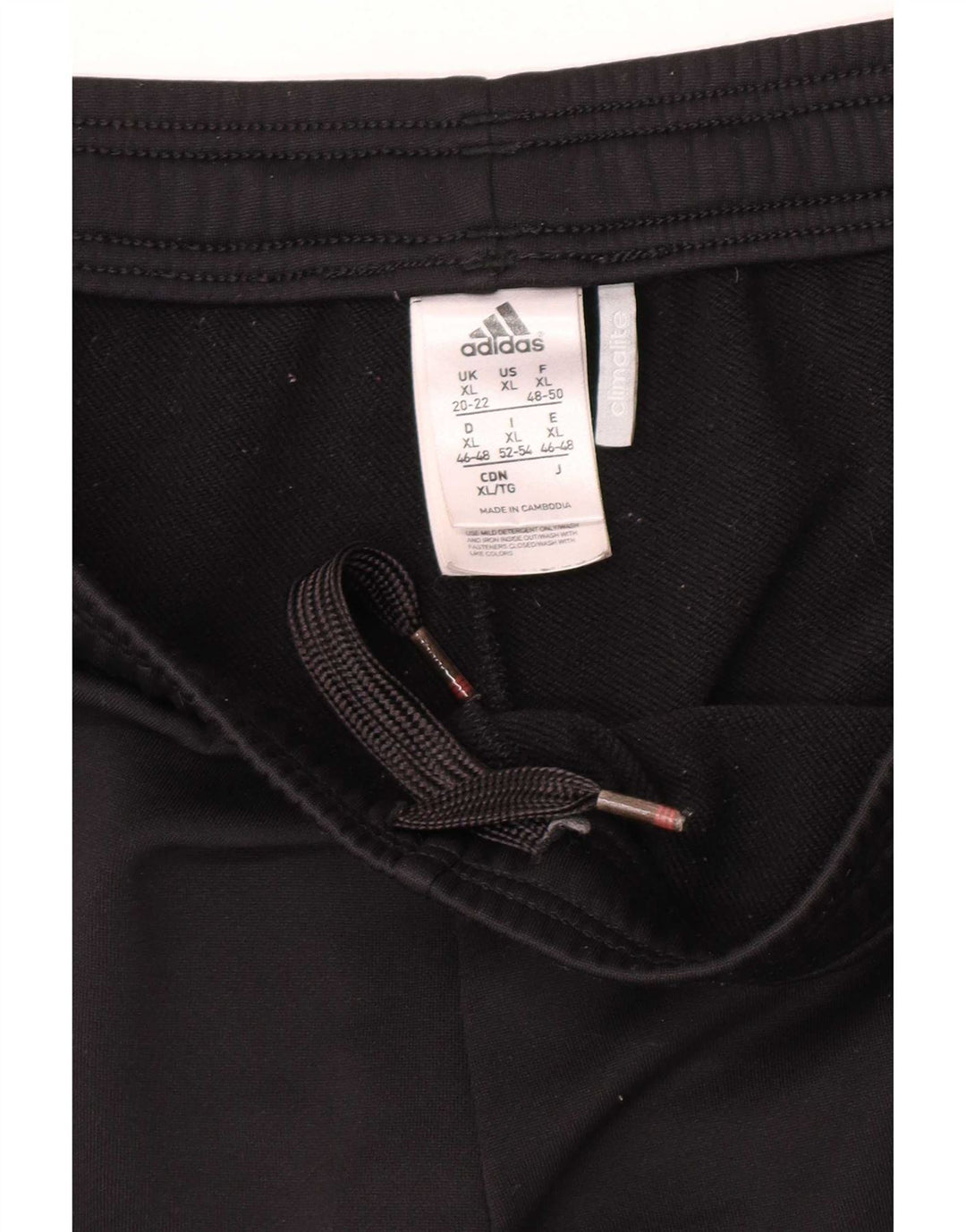 Adidas Womens Tracksuit Trousers UK 20/22 XL  Black Polyester