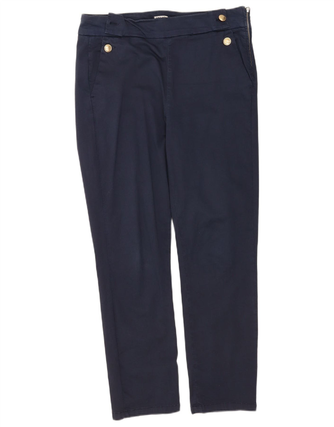 Liu Jo Womens Slim Chino Trousers W32 L28 Navy Blue
