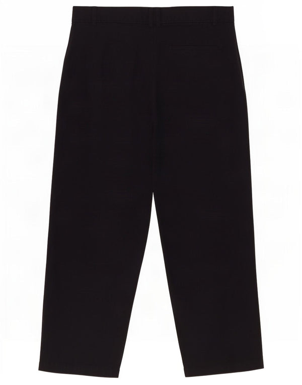 Cos Womens Crop Suit Trousers EU 38 Medium W30 L25 Navy Blue Cotton
