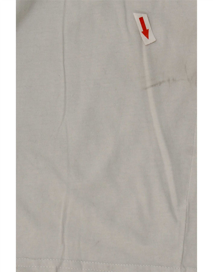 Fila Mens Graphic T-Shirt Top Medium White Cotton