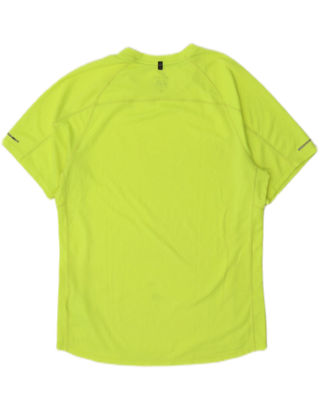 NIKE Mens Dri Fit T-Shirt Top Medium Yellow Polyester