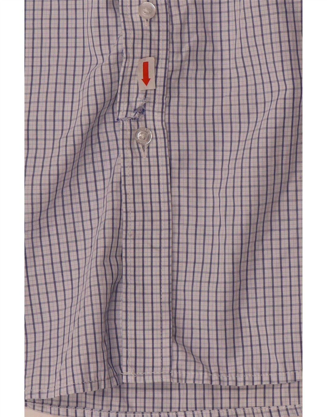 Chaps Mens Regular Fit Shirt Size 16 16.5 Large Blue Gingham Viscose