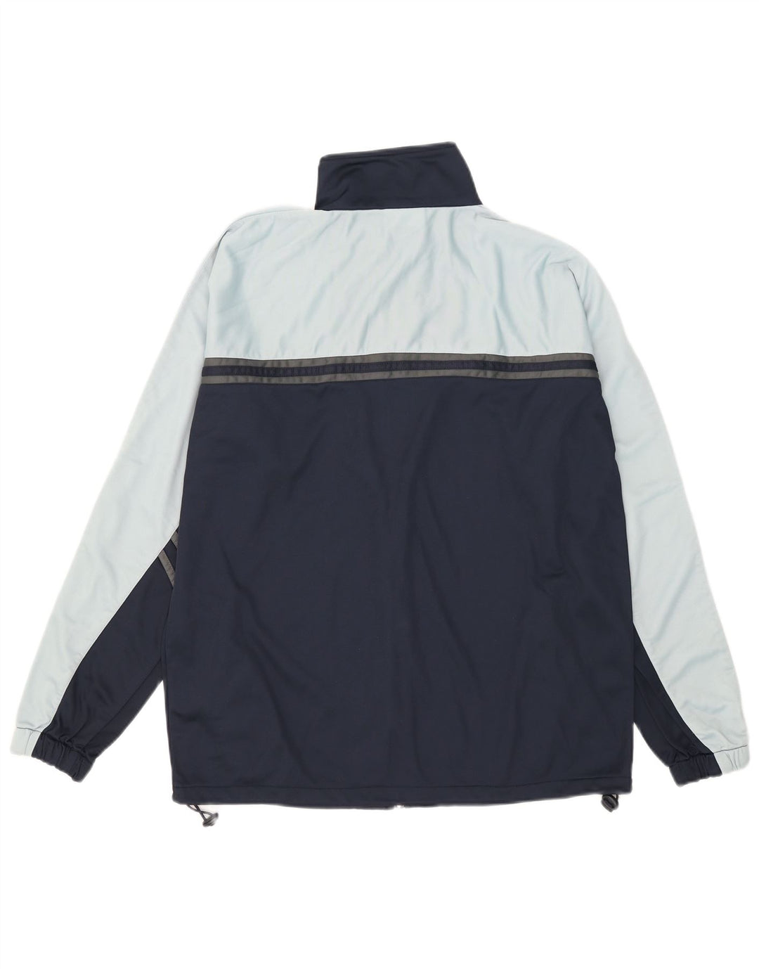 Asics Mens Tracksuit Top Jacket Large Blue Colourblock Polyester