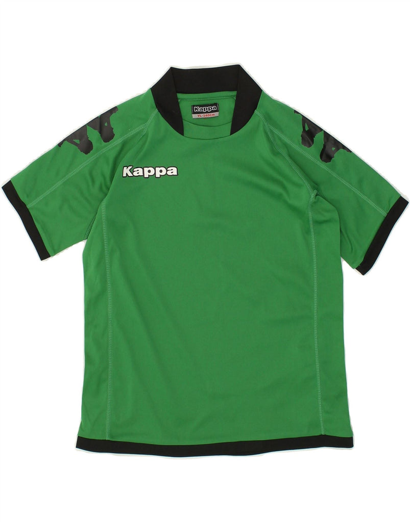 KAPPA Boys Graphic T-Shirt Top 9-10 Years  Green Polyester | Vintage Kappa | Thrift | Second-Hand Kappa | Used Clothing | Messina Hembry 