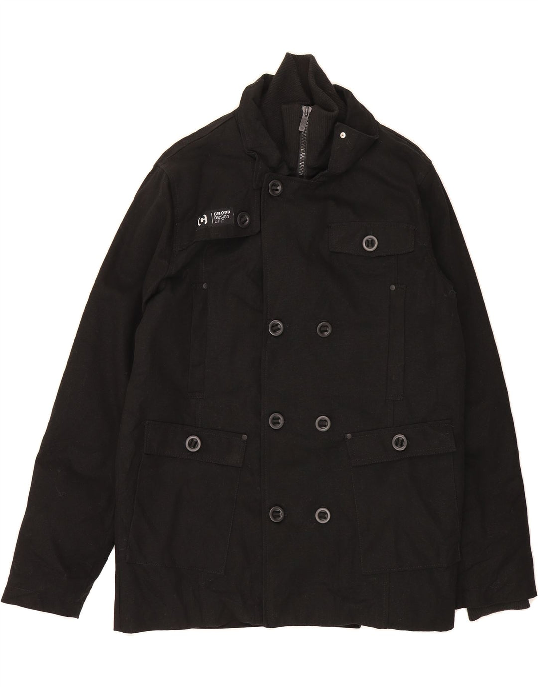 CROPP Mens Utility Jacket UK 40 Large Black Cotton Vintage Cropp and Second-Hand Cropp from Messina Hembry 