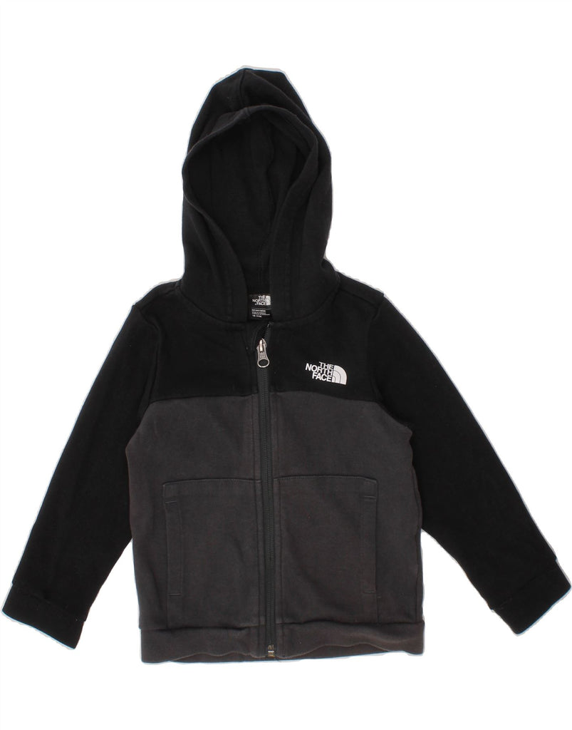 THE NORTH FACE Baby Boys Zip Hoodie Sweater 18-24 Months Black Colourblock Vintage The North Face and Second-Hand The North Face from Messina Hembry 