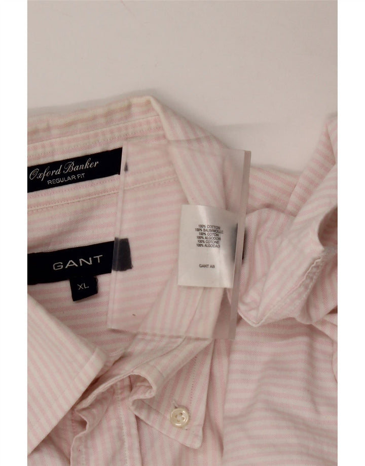 GANT Mens Regular Fit Shirt XL Pink Pinstripe Cotton