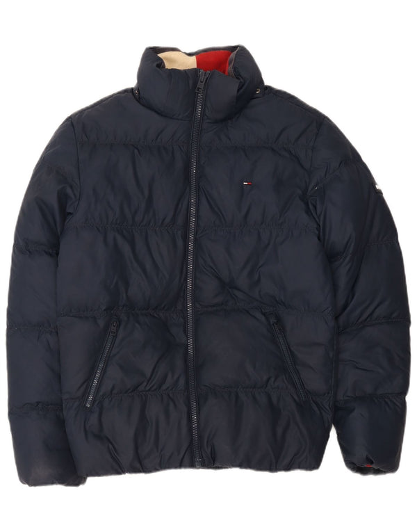 Tommy Hilfiger Womens Oversized Padded Jacket UK 10 Small Navy Blue