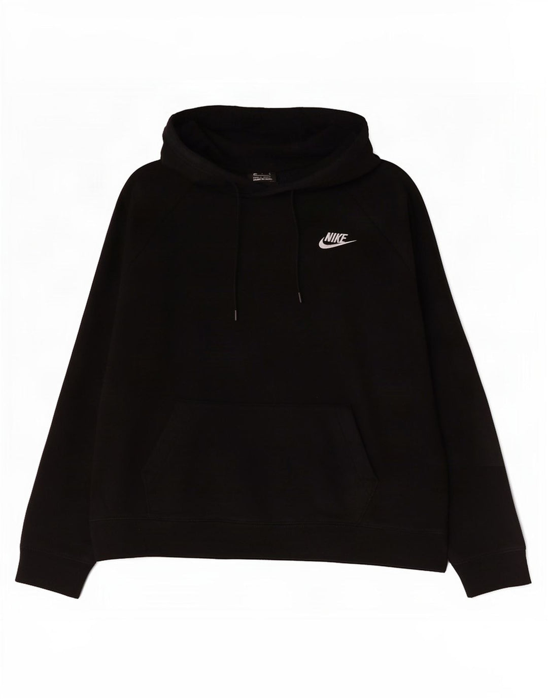 Nike Womens Hoodie Jumper UK 14 Medium Black Cotton