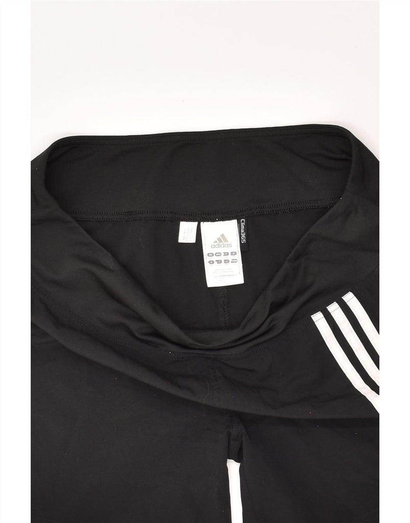 ADIDAS Womens Clima 365 Sport Shorts UK 16 Large Black Polyester | Vintage Adidas | Thrift | Second-Hand Adidas | Used Clothing | Messina Hembry 