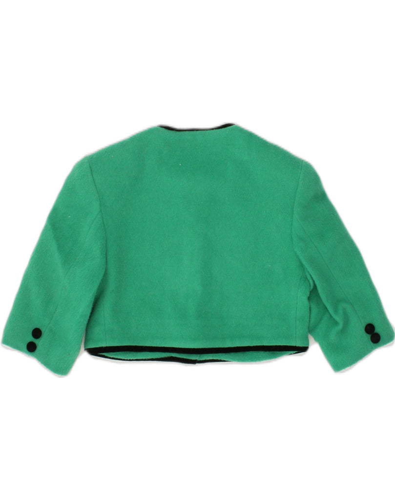 GIANNI VERSACE Girls 4 Button Blazer Jacket 3-4 Years Green Wool | Vintage Gianni Versace | Thrift | Second-Hand Gianni Versace | Used Clothing | Messina Hembry 