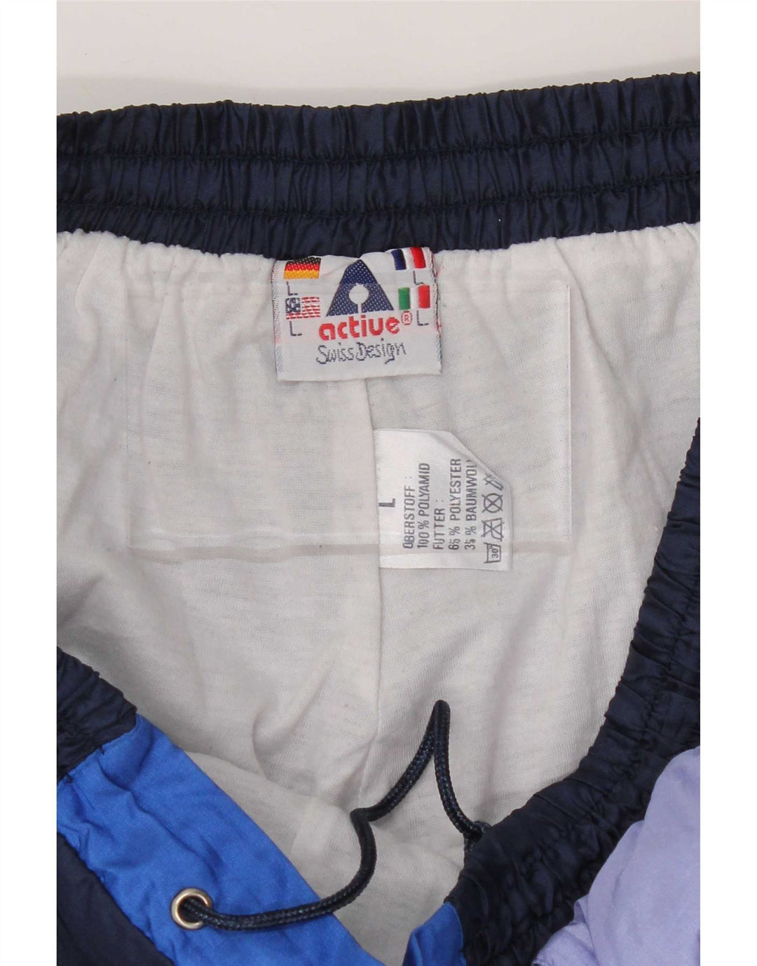Active Mens Tracksuit Trousers Joggers Large Navy Blue Colourblock
