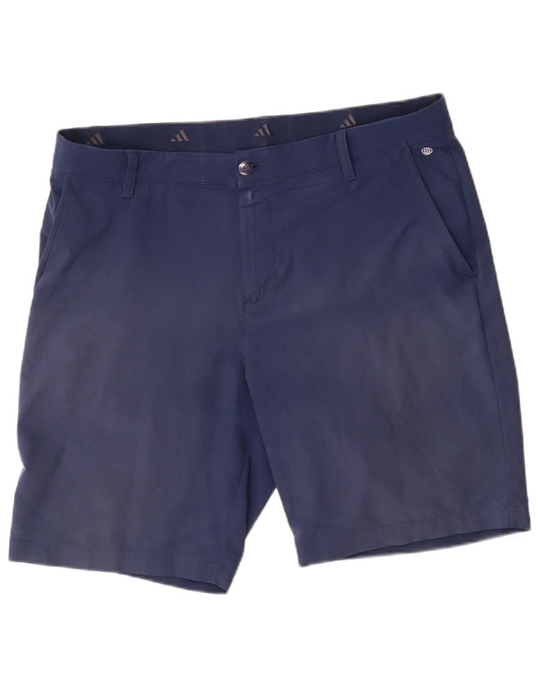 Adidas Mens Chino Shorts W34 Large Navy Blue Polyester
