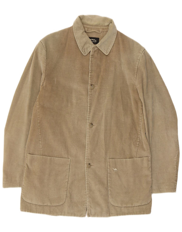 Camel Mens Corduroy Jacket EU 50 Large Beige Cotton